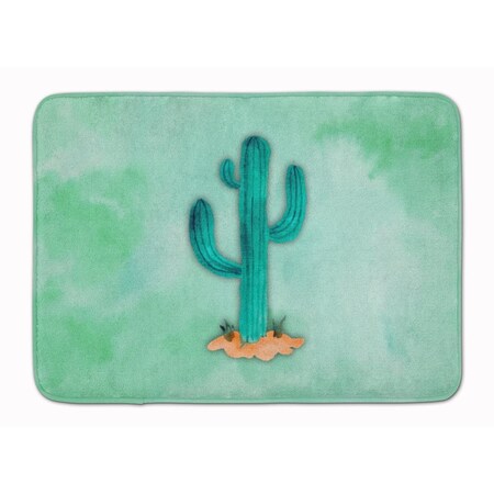 Jensendistributionservices Western Cactus Watercolor Machine Washable Memory Foam Mat MI2551916